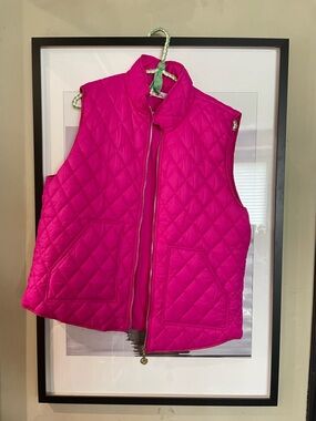 Aryeh Quilted Sleeveless Vest - Fuchsia Pink